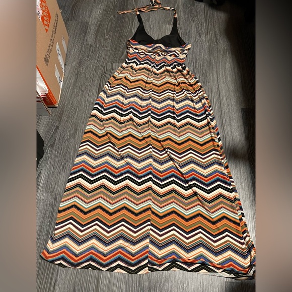 Bisou Bisou Orange Black High Low Sundress - Picture 7 of 9